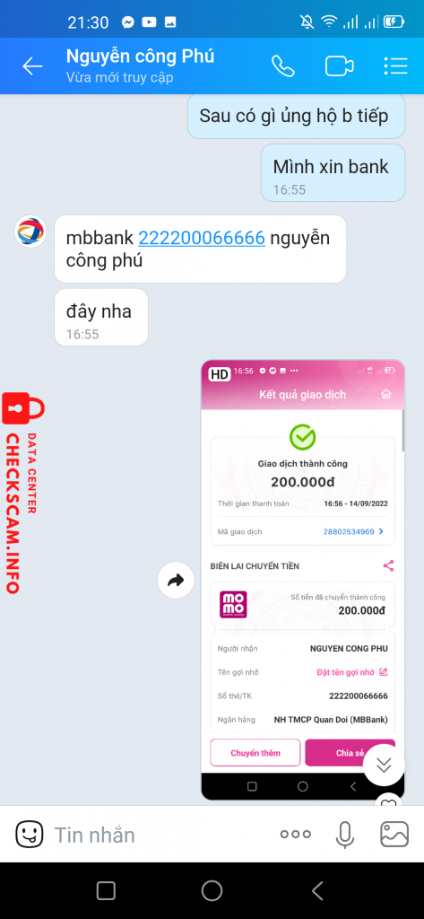 Evidence against Nguyễn Công Phú 