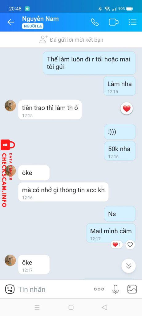 Evidence against Nguyễn Nam