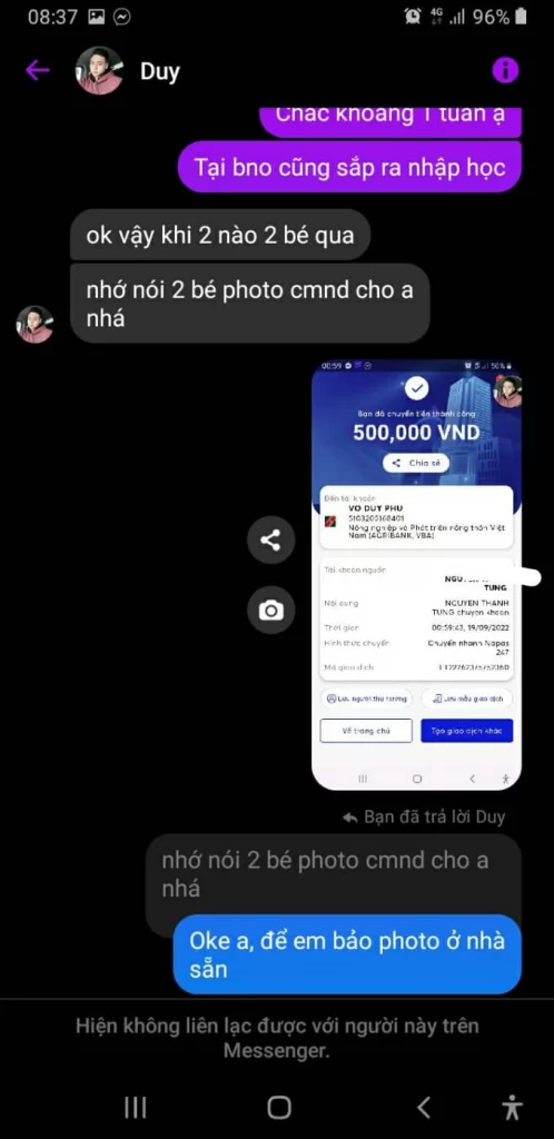 Evidence against Vo Duy Phu