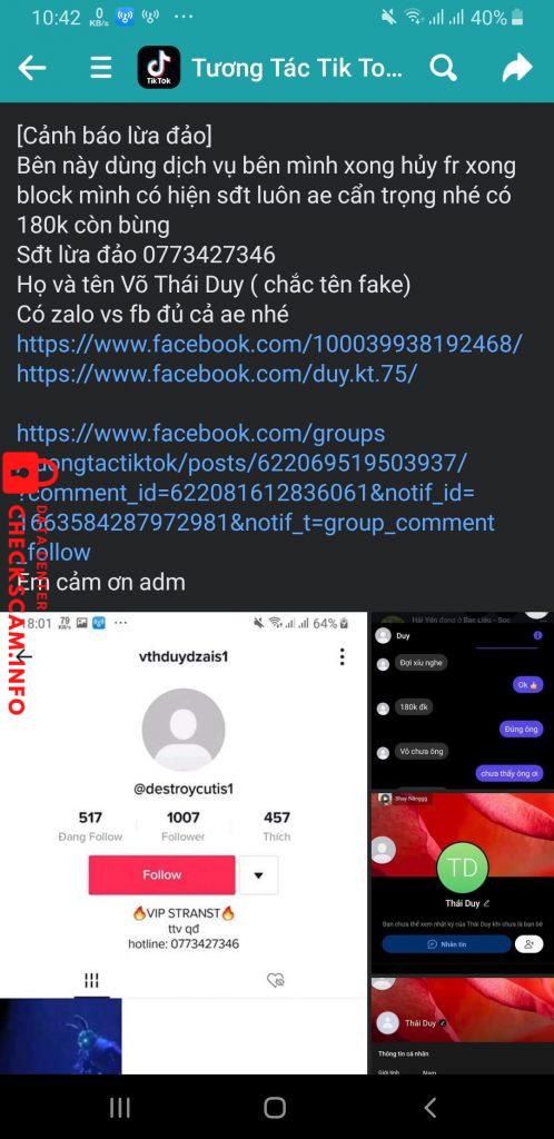 Evidence against Võ Thái Duy