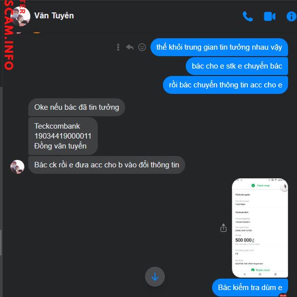 Evidence against Đồng Văn Tuyển