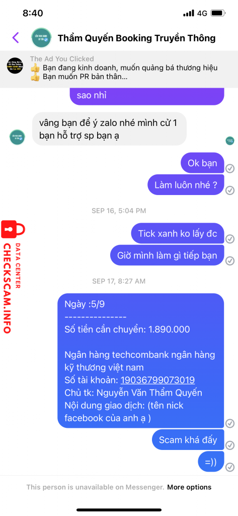Evidence against Nguyễn Văn Thẩm Quyến
