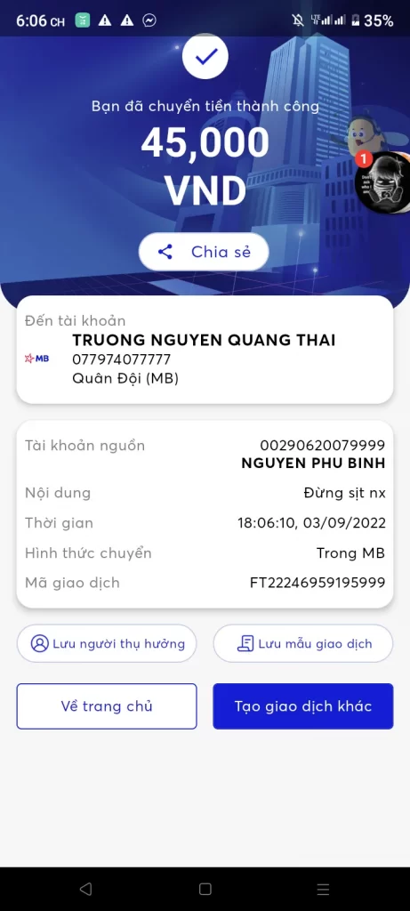 Evidence against TRUONG NGUYEN QUANG THAI