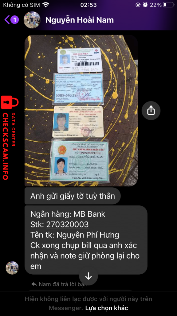 Evidence against NGUYEN PHI HUNG