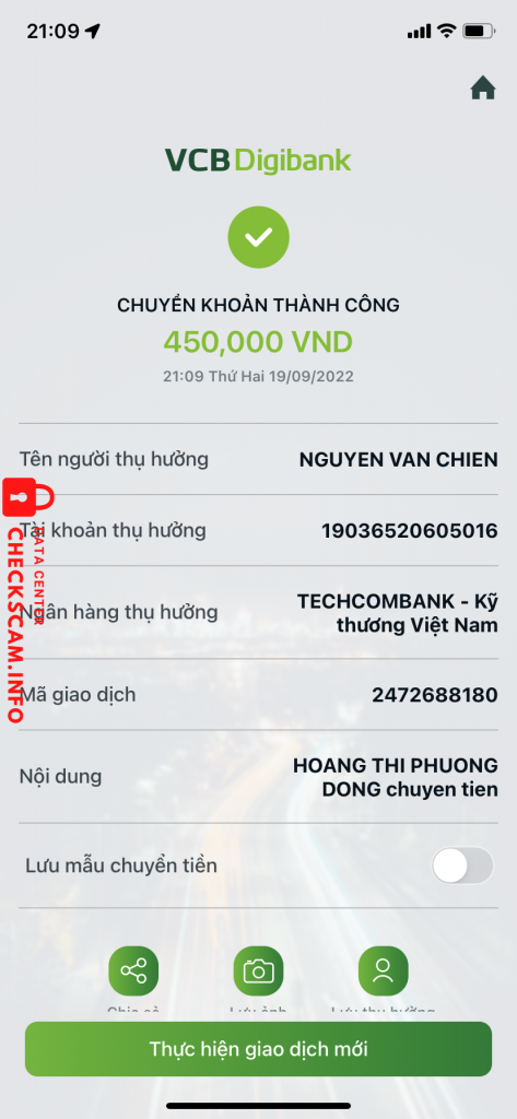 Evidence against Chu Quang Chiến