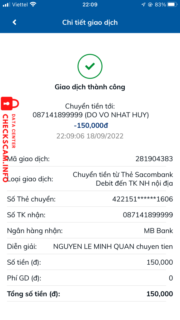 Evidence against Đỗ Võ Nhật Huy