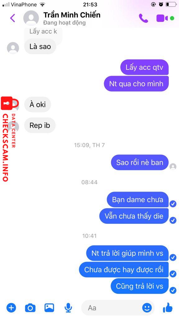 Evidence against Trần Minh Chiến