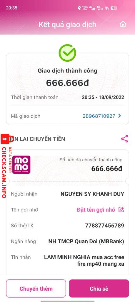 Evidence against Nguyễn sỹ khánh duy