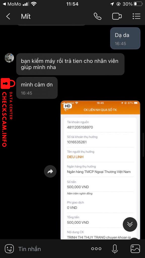 Evidence against Dieu Linh