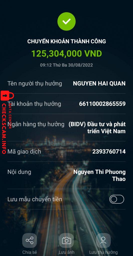 Evidence against NGUYEN HAI QUAN