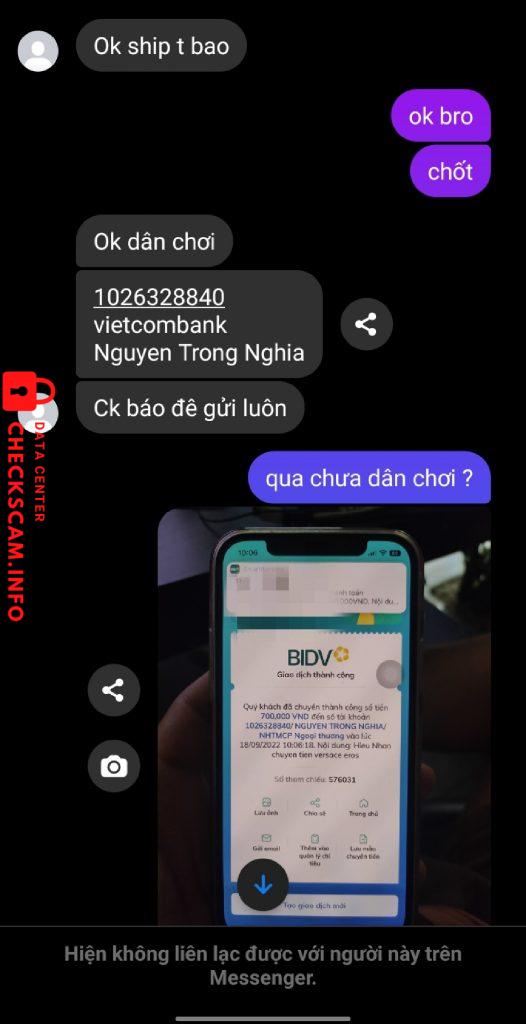 Evidence against Nguyen Trong Nghia