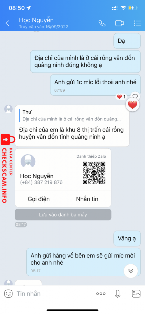 Evidence against Học nguyễn
