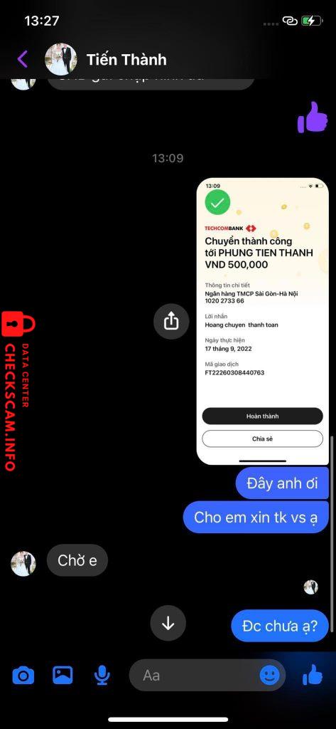 Evidence against Phung Tien Thanh