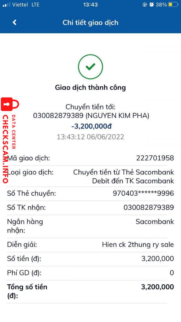 Evidence against Nguyen Kim Pha