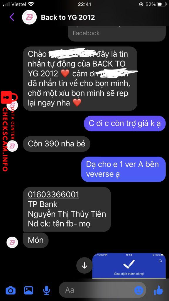 Evidence against Nguyễn Thị Thuỷ Tiên