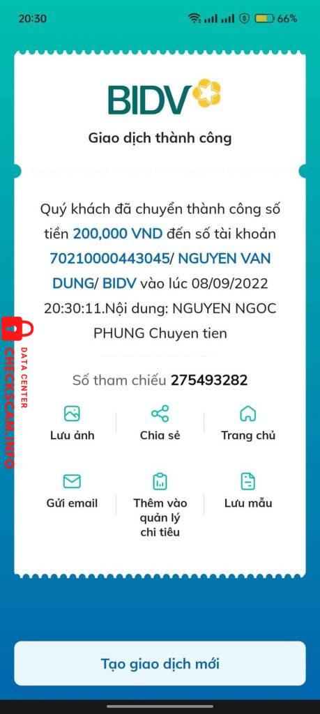 Evidence against Nguyễn Văn Dũng
