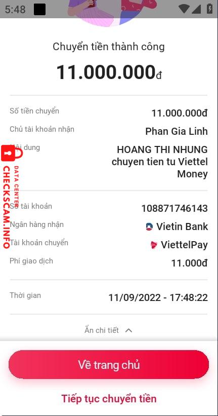 Evidence against PHAN GIA LINH