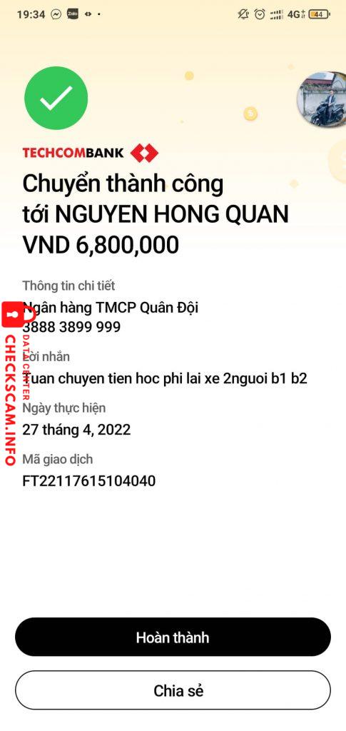 Evidence against Nguyễn Hồng Quân