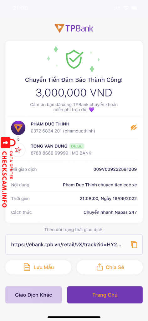 Evidence against Tong Van Dung