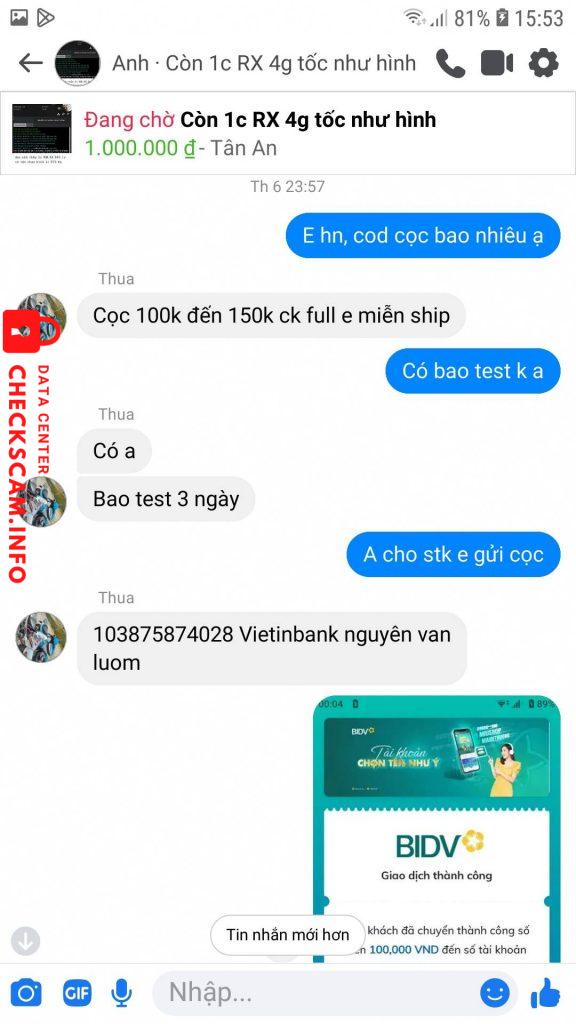 Evidence against Nguyễn Văn Lượm