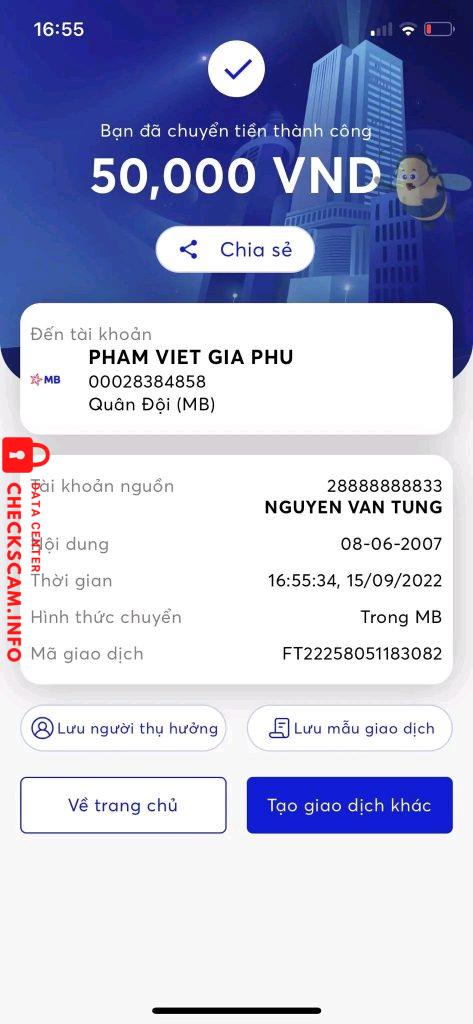 Evidence against Phạm Việt Gia Phú