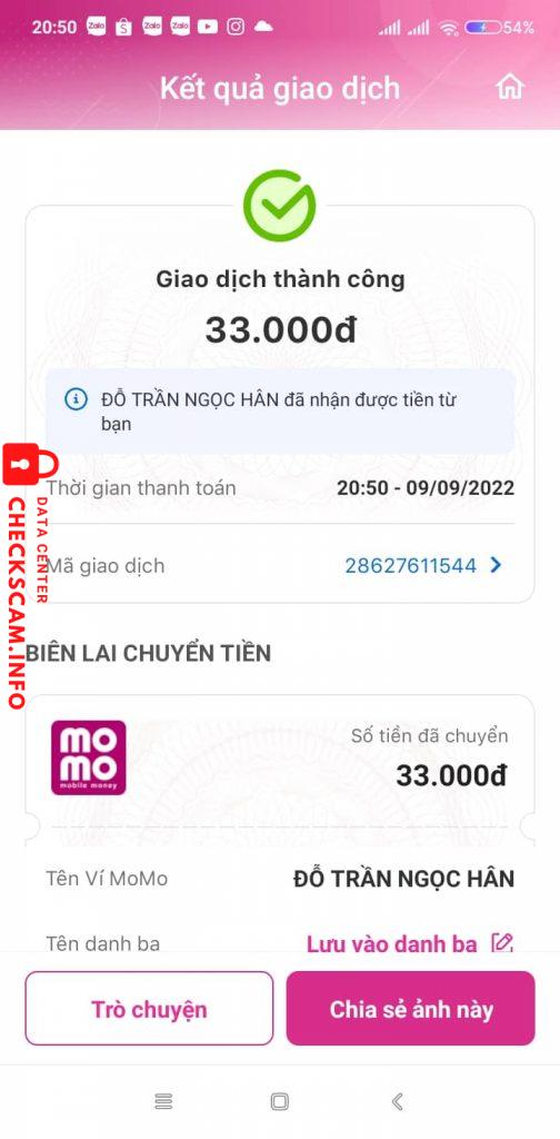 Evidence against Đỗ Trần Ngọc Hân ( Nicko Hyunie)