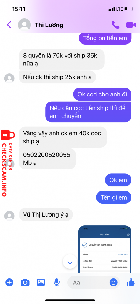 Evidence against Vũ Thị Lương