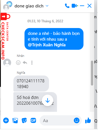 Evidence against Phạm Văn Hoài Niệm