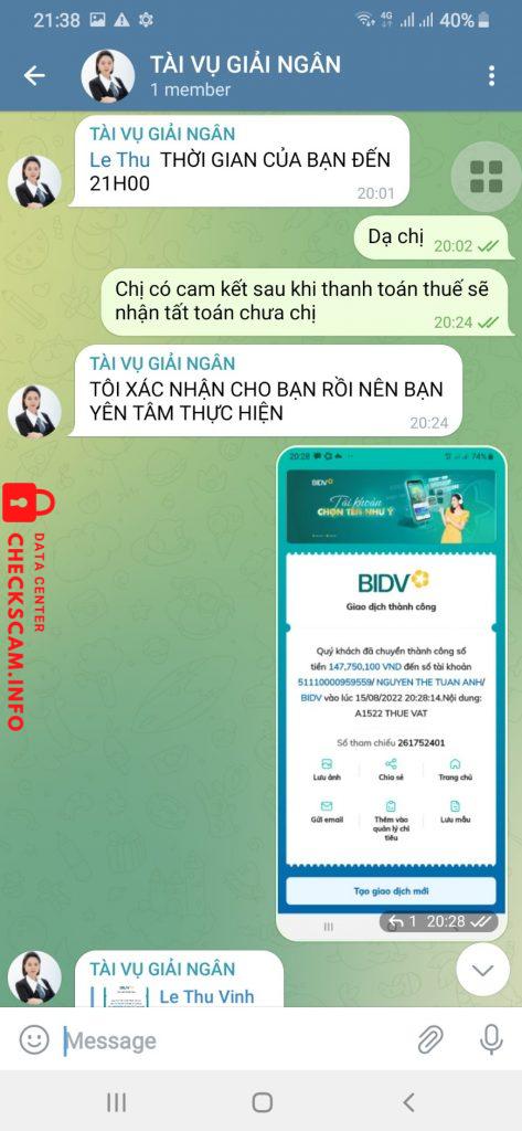 Evidence against NGUYEN THE TUAN ANH