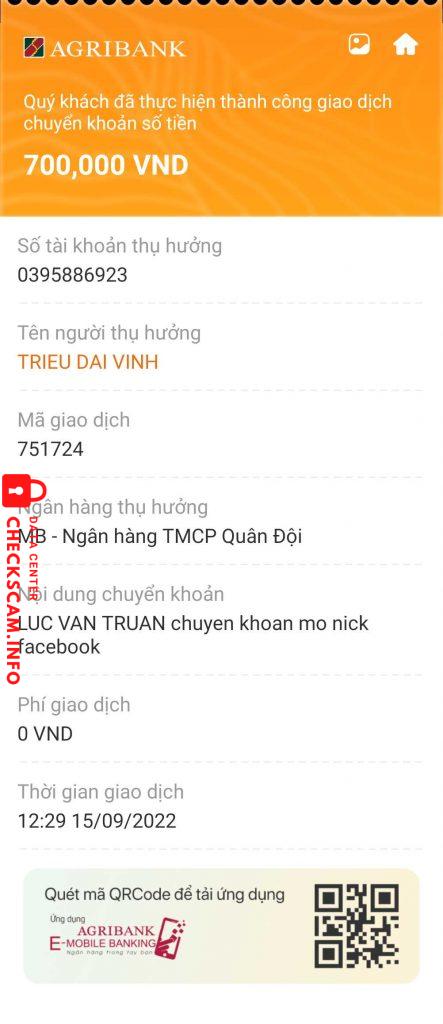 针对的证据 Triệu Đại Vĩnh