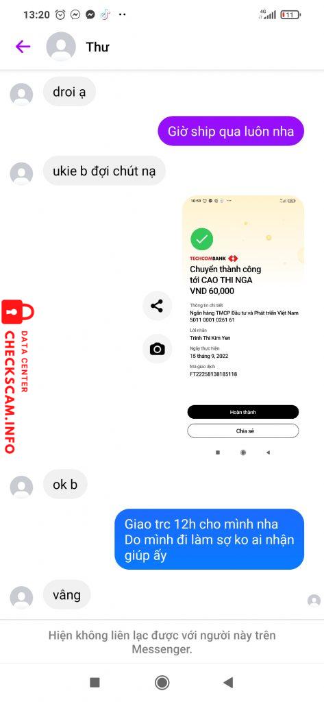 针对的证据 Cao Thị Nga