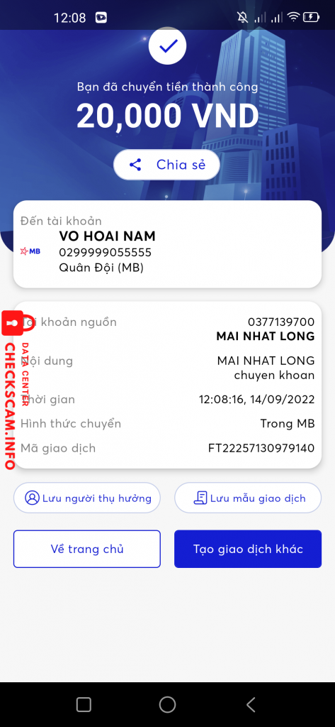 针对的证据 Vo Hoai Nam