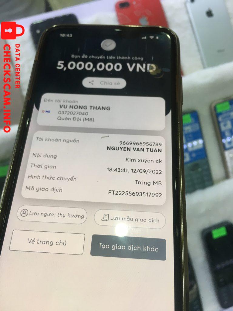 针对的证据 Võ Hồng Thắng