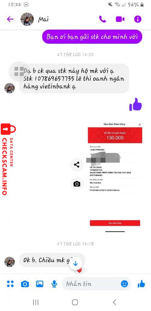 针对的证据 lê thi oanh