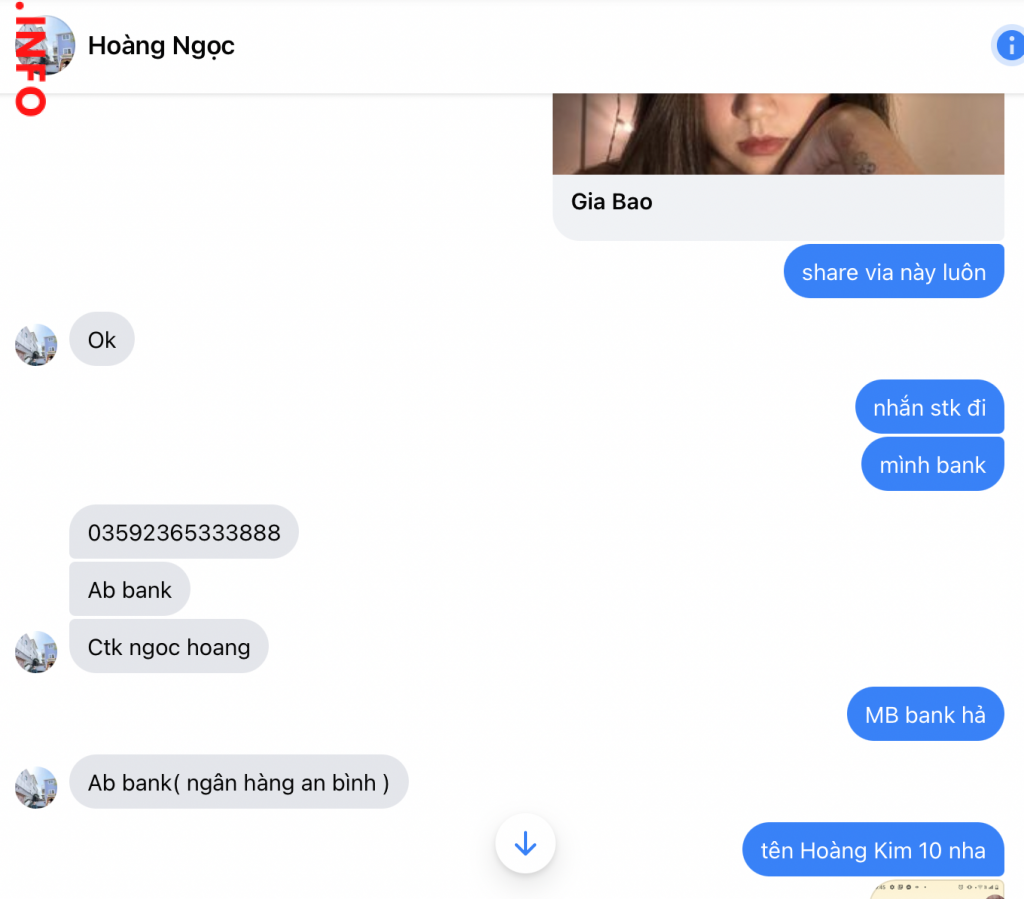 Evidence against Doan Ngoc Hoang