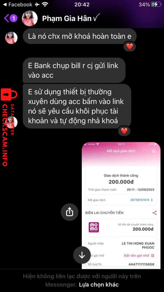 Evidence against lê hồng xuân phước