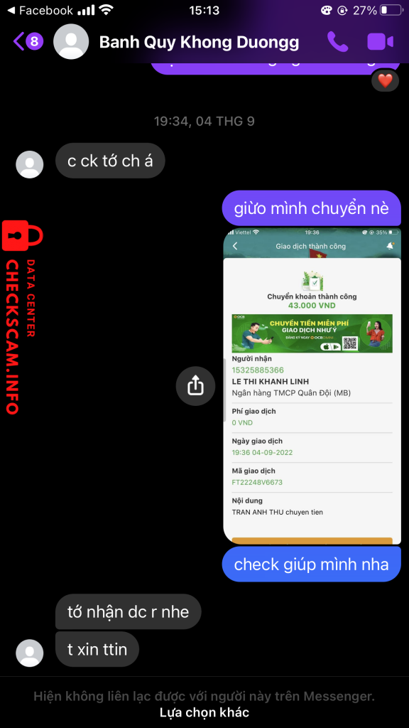 Evidence against LE THI KHANH LINH
