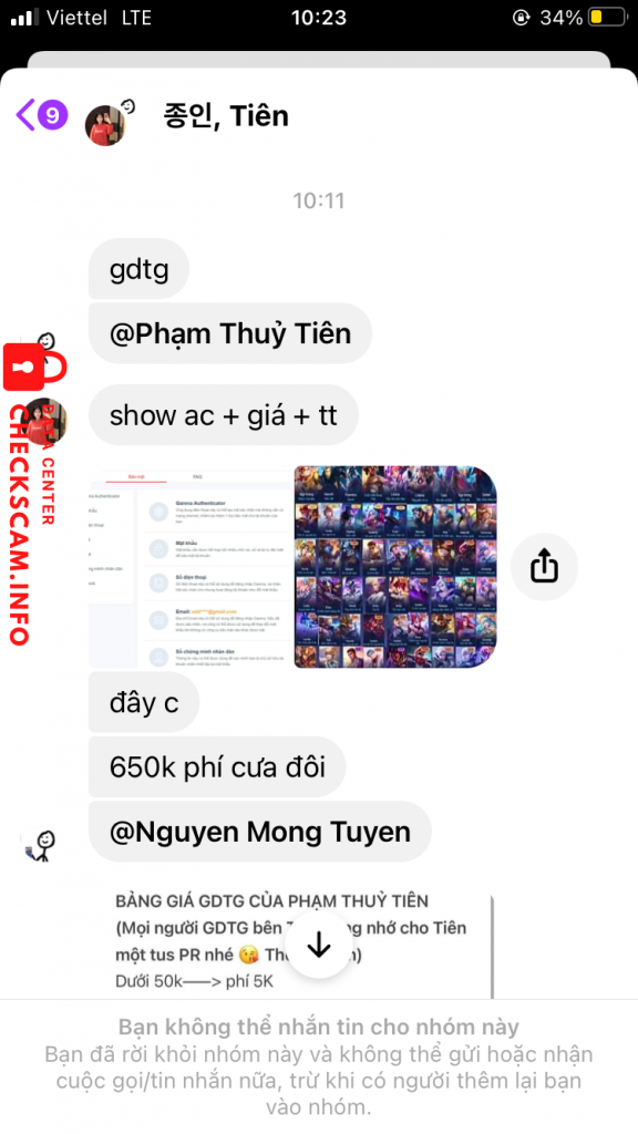 Evidence against PHẠM THUỶ TIÊN