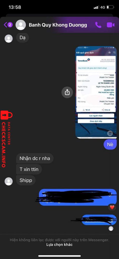 Evidence against Banh Quy Khong Duongg