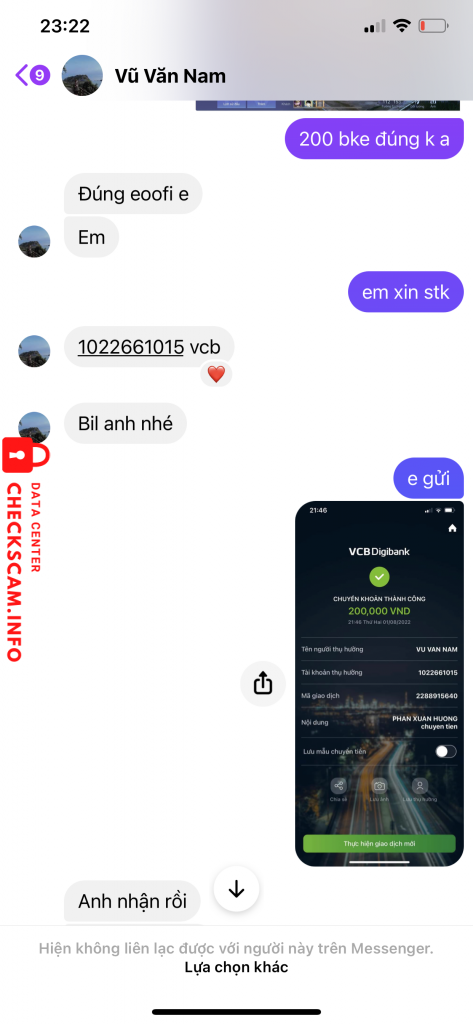 Evidence against Vũ Văn Nam