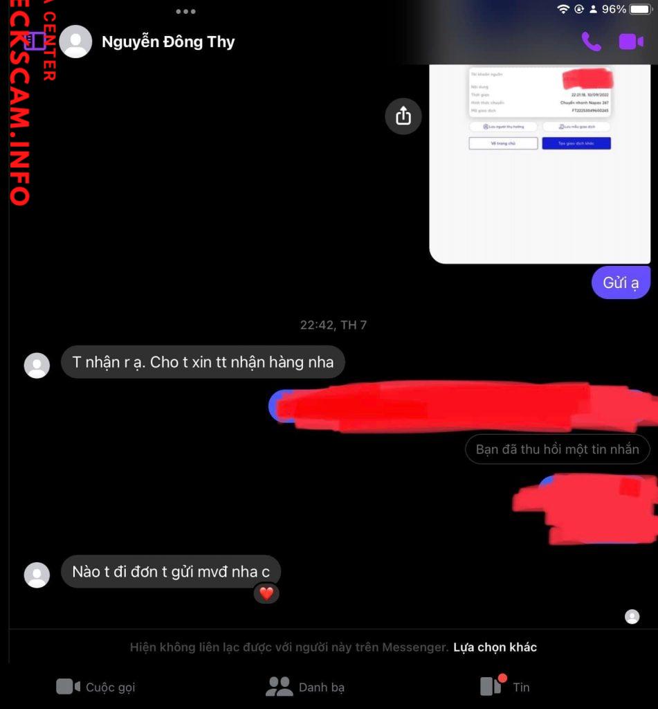 Evidence against NGUYEN THI DONG