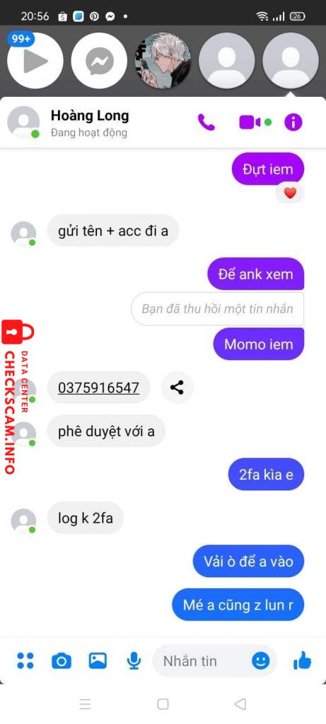 Evidence against Trần Hoàng Long