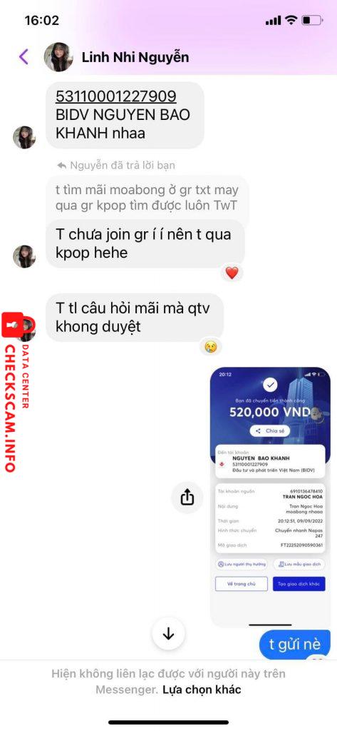 Evidence against NGUYEN KHANH BAO