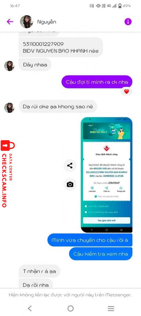 Evidence against NGUYEN BAO KHANH