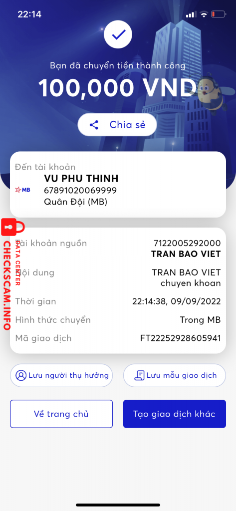 Evidence against VU PHU THINH