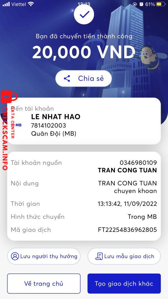 Evidence against Đặng Hoàng Gia Bảo