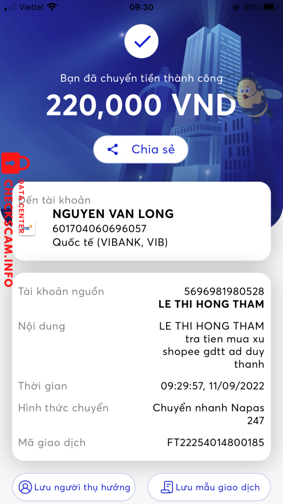 Evidence against Nguyễn Văn Long