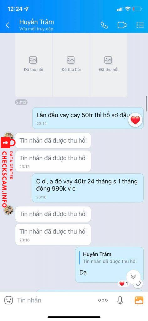 Evidence against Le Thi Huyen tram