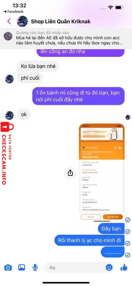 Evidence against Tran Thanh Lam