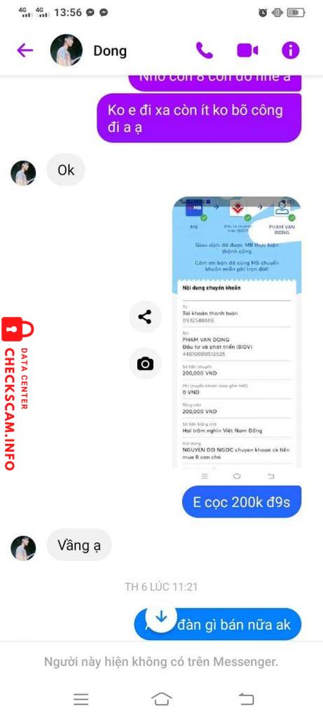 Evidence against PHAM VAN DONG